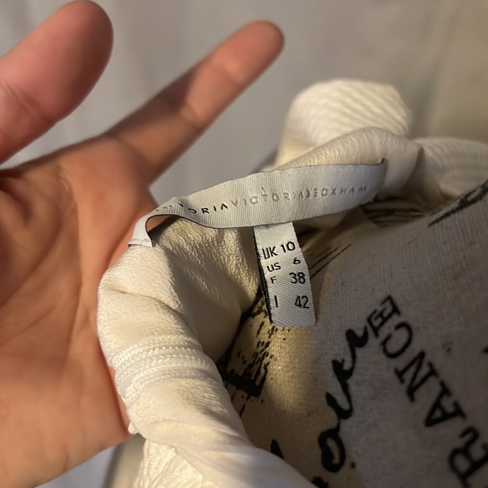 Victoria Beckham White Mini A-line Sleeveless Dress - Picture 5 of 8